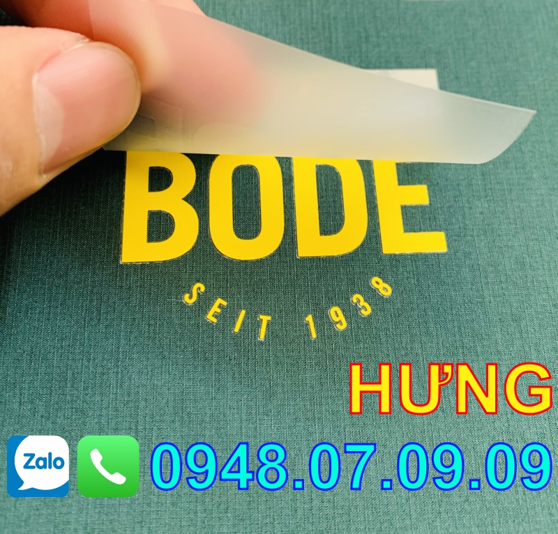 nhãn ép quần áo cao cấp