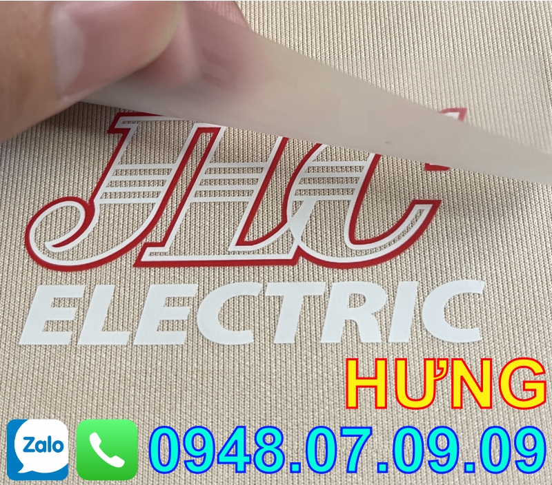 Nhãn in ép nhiệt quần áo cao cấp