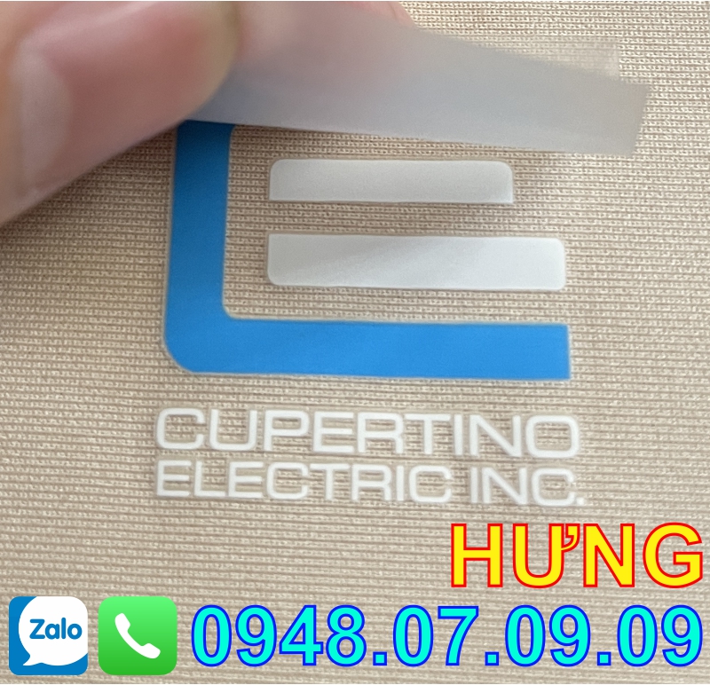 nhãn ép chuyển nhiệt quần áo cao cấp