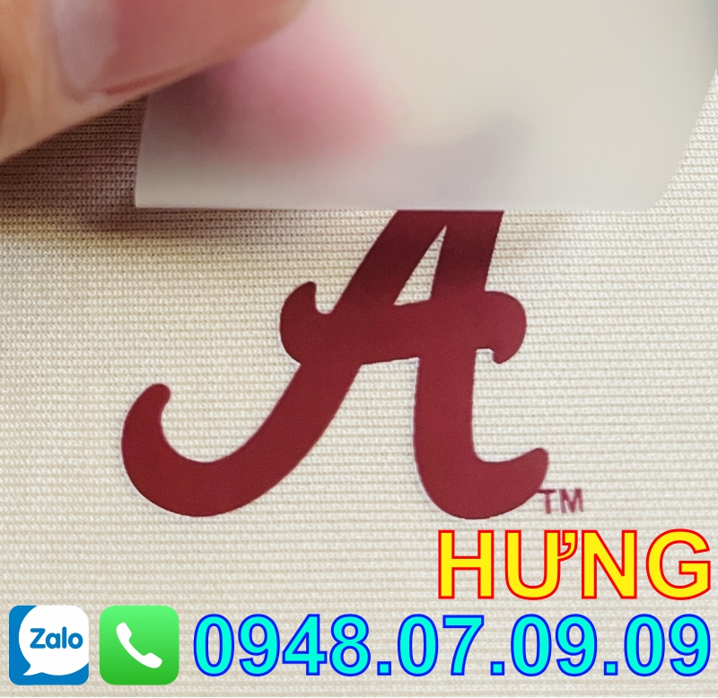 nhãn ép chuyển nhiệt quần áo chất lượng