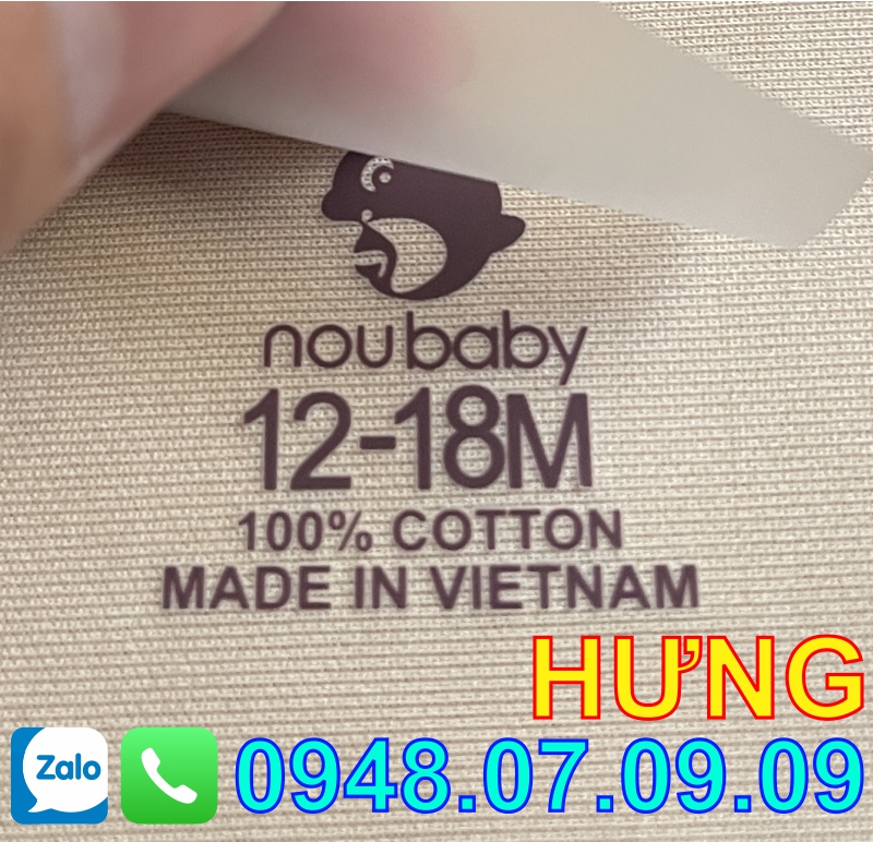 nhãn in ép nhiệt quần áo