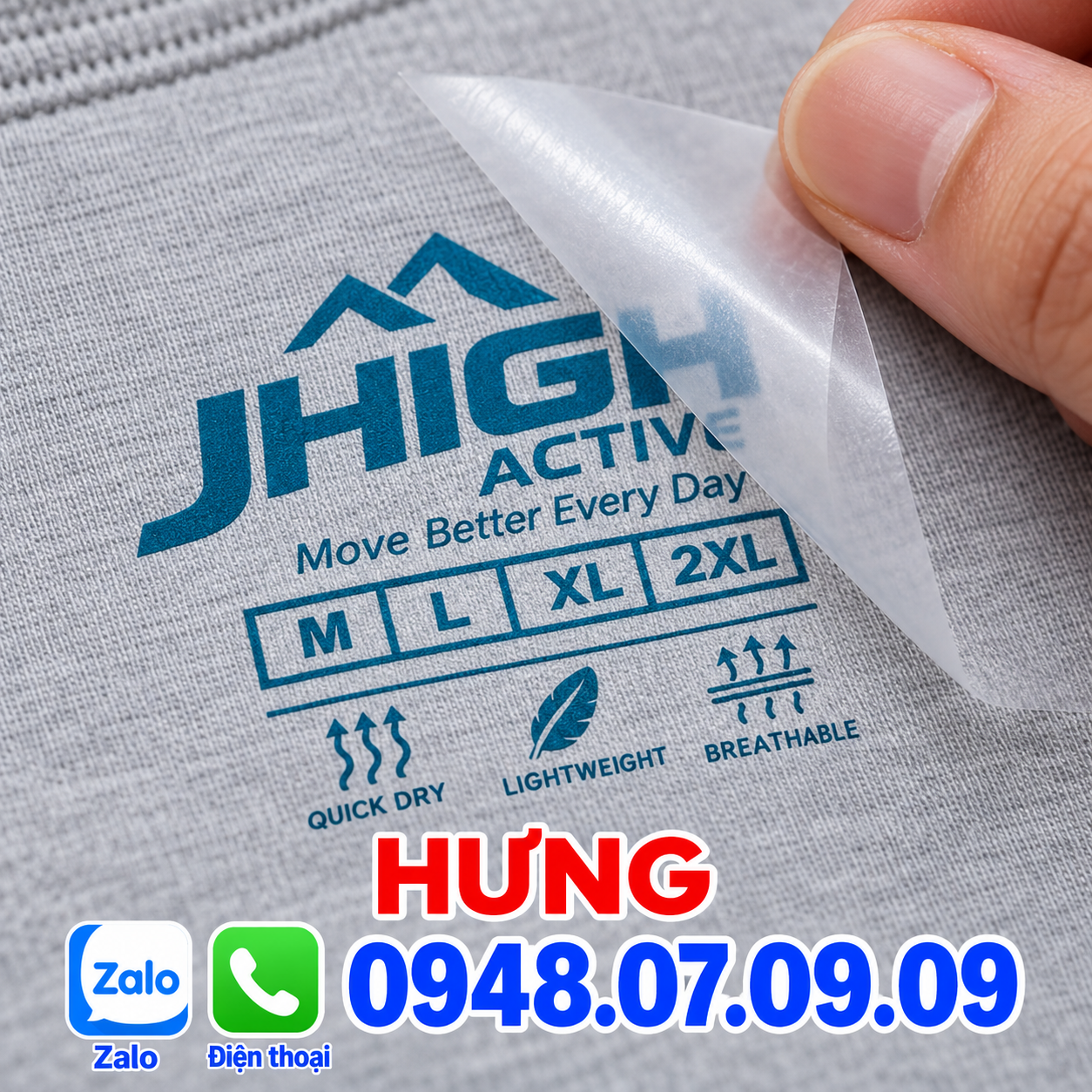 ✅ Nhãn ép chuyển nhiệt ➡️ 1 Giải pháp hiện đại trong sản xuất may mặc